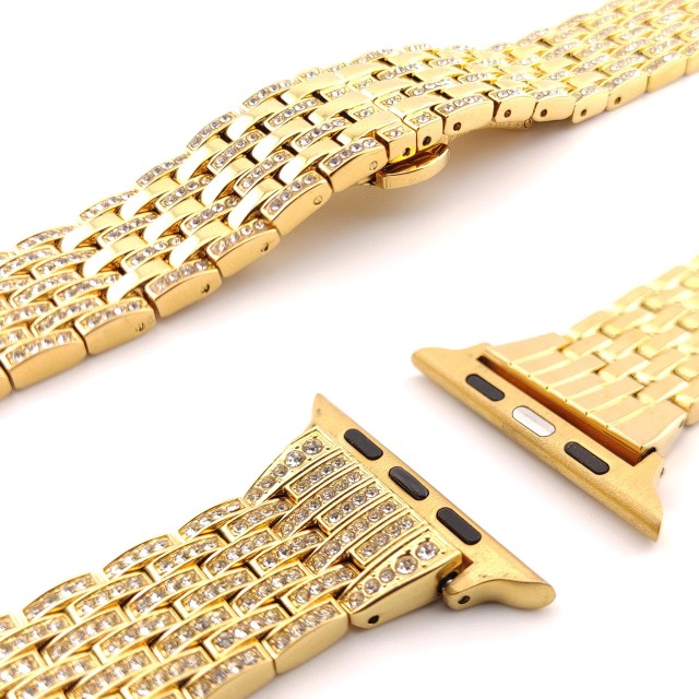 Apple Watch Luxury Stainless Steel Band with Diamonds - Afrodite | SMANIQUE
