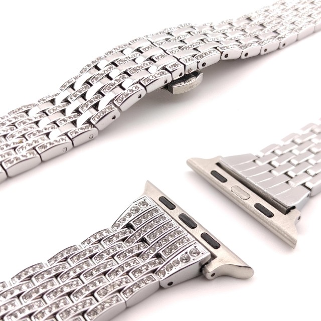 Apple Watch Luxury Stainless Steel Band with Diamonds - Afrodite | SMANIQUE