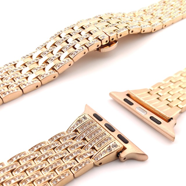Apple Watch Luxury Stainless Steel Band with Diamonds - Afrodite | SMANIQUE