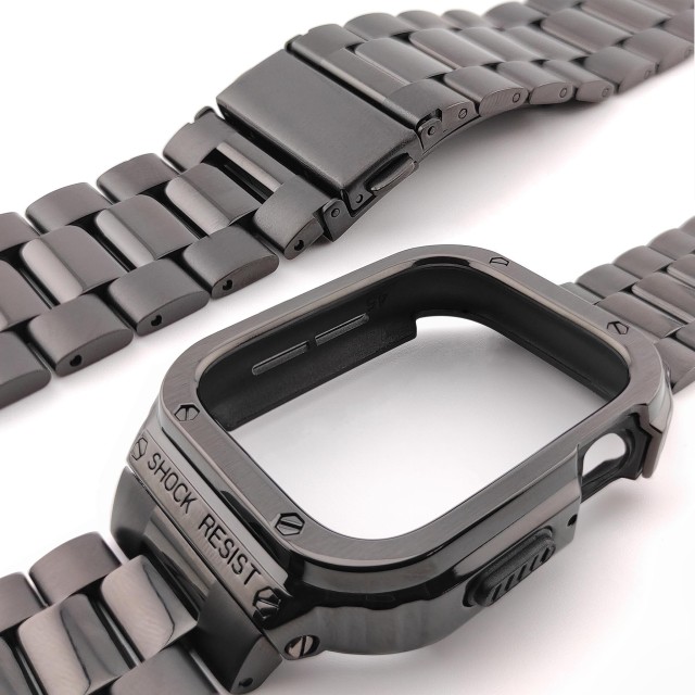 Apple Watch Luxury Rugged Stainless Steel Casing + Band Kit - Devel | SMANIQUE
