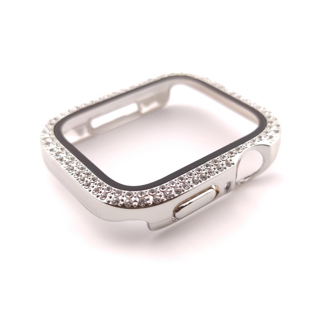 Apple Watch Luxury Cover with Diamonds and Tempered Glass Screen Protector - Hertha | SMANIQUE