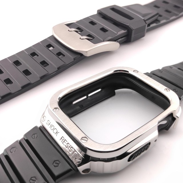 Apple Watch Rugged Steel and Silicone Casing Band + Cover Kit - Honos | SMANIQUE
