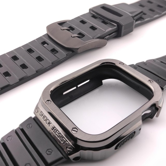 Apple Watch Rugged Steel and Silicone Casing Band + Cover Kit - Honos | SMANIQUE