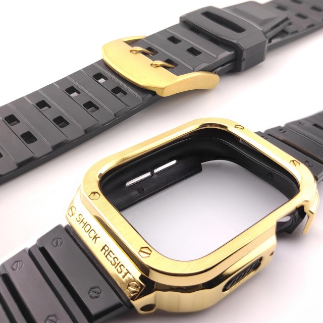 Apple Watch Rugged Steel and Silicone Casing Band + Cover Kit - Honos | SMANIQUE