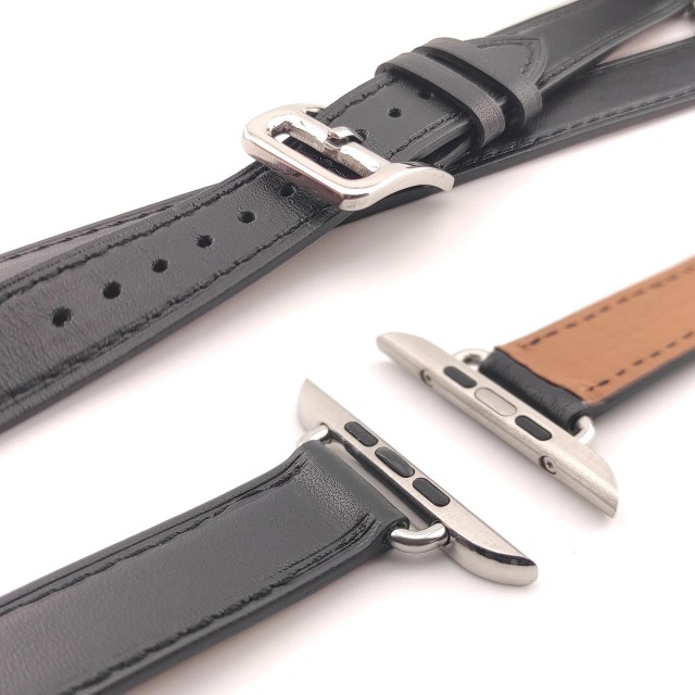 Apple Watch Thin Double Tour Band in Genuine Leather - Medea Double Tour Slim | SMANIQUE