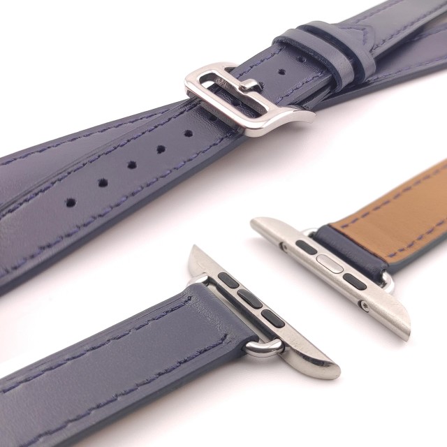 Apple Watch Thin Double Tour Band in Genuine Leather - Medea Double Tour Slim | SMANIQUE