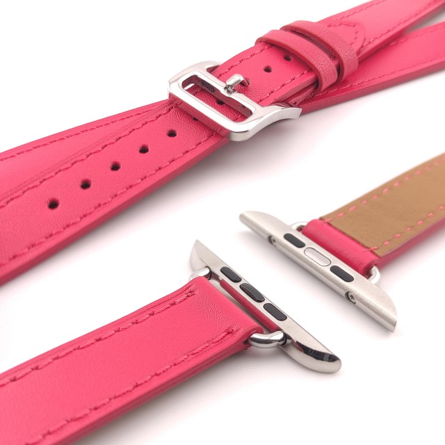 Apple Watch Thin Double Tour Band in Genuine Leather - Medea Double Tour Slim | SMANIQUE