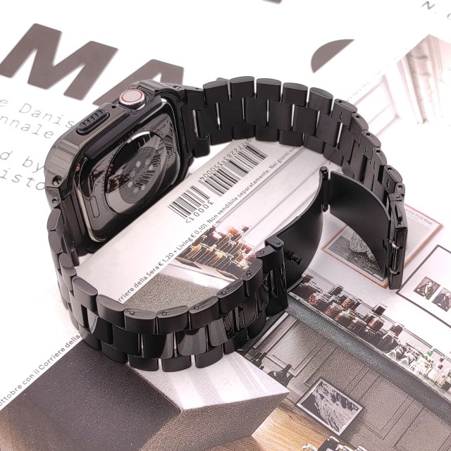 Apple Watch Luxury Rugged Stainless Steel Casing + Band Kit - Devel | SMANIQUE