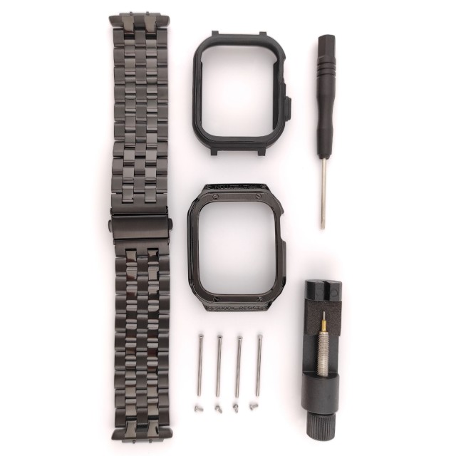 Apple Watch Luxury Rugged Stainless Steel Casing + Band Kit - Devel | SMANIQUE