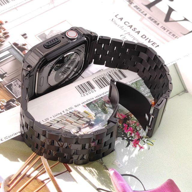 Apple Watch Luxury Rugged Stainless Steel Casing + Band Kit - Devel | SMANIQUE