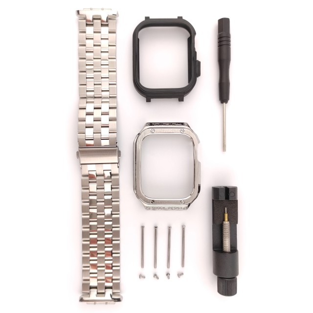Apple Watch Luxury Rugged Stainless Steel Casing + Band Kit - Devel | SMANIQUE