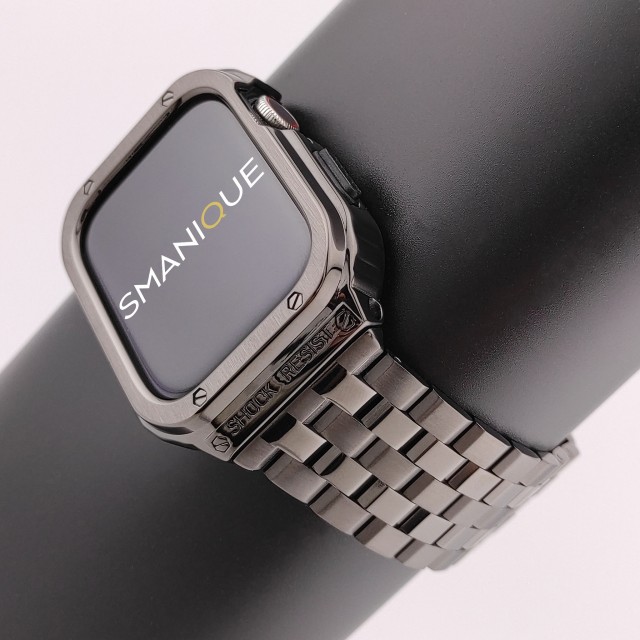 Apple Watch Luxury Rugged Stainless Steel Casing + Band Kit - Devel | SMANIQUE