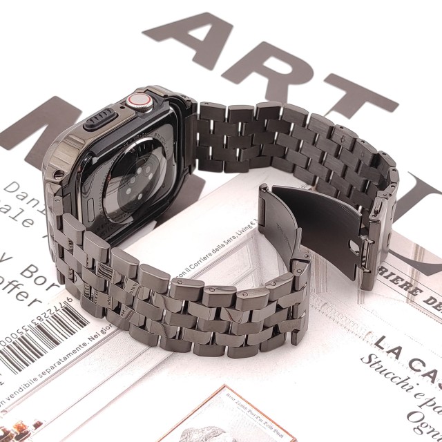 Apple Watch Luxury Rugged Stainless Steel Casing + Band Kit - Devel | SMANIQUE