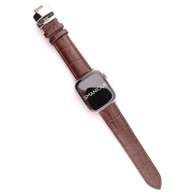 Apple Watch Dressy Genuine Leather Band with Butterfly Clasp - Cerbero | SMANIQUE