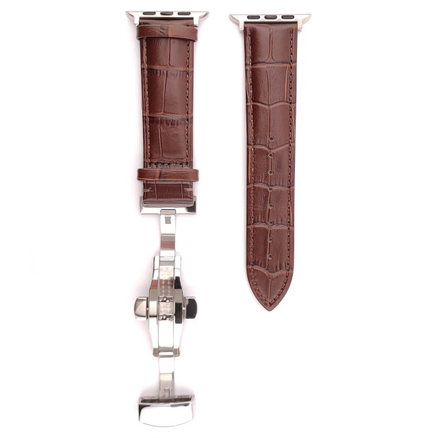Apple Watch Dressy Genuine Leather Band with Butterfly Clasp - Cerbero | SMANIQUE