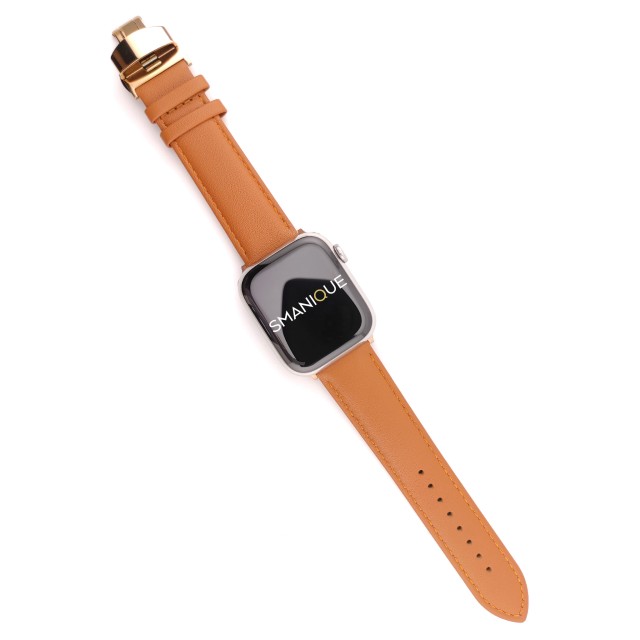 Apple Watch Dressy Genuine Leather Band with Butterfly Clasp - Adon | SMANIQUE