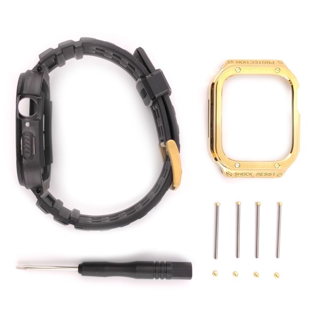 Apple Watch Rugged Steel and Silicone Casing Band + Cover Kit - Honos | SMANIQUE