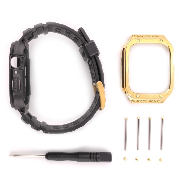 Apple Watch Rugged Steel and Silicone Casing Band + Cover Kit - Honos | SMANIQUE