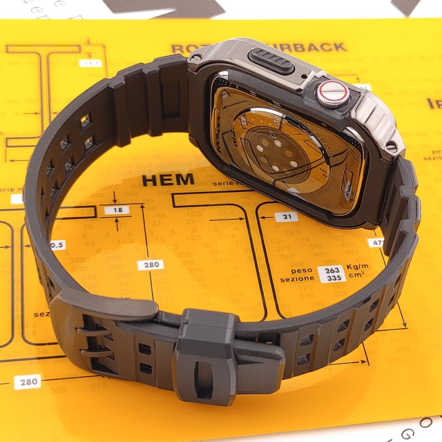 Apple Watch Rugged Steel and Silicone Casing Band + Cover Kit - Honos | SMANIQUE