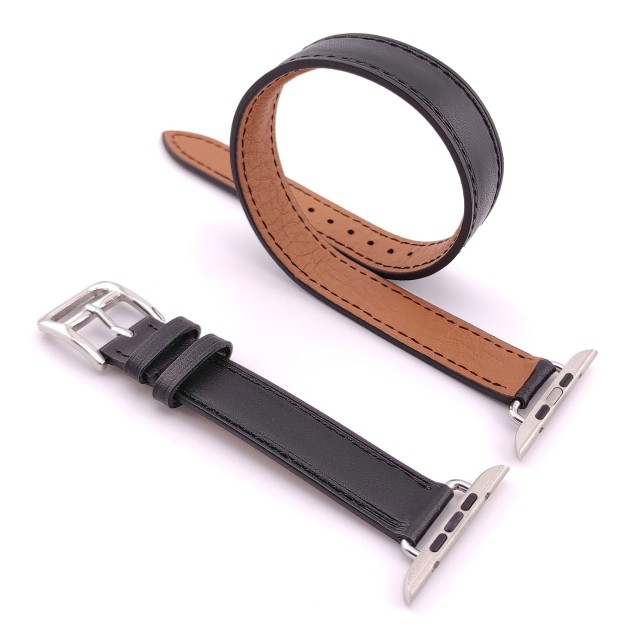 Apple Watch Thin Double Tour Band in Genuine Leather - Medea Double Tour Slim | SMANIQUE