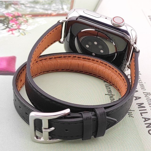 Apple Watch Thin Double Tour Band in Genuine Leather - Medea Double Tour Slim | SMANIQUE