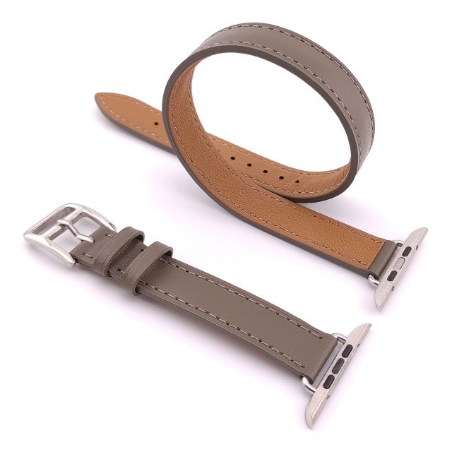 Apple Watch Thin Double Tour Band in Genuine Leather - Medea Double Tour Slim | SMANIQUE