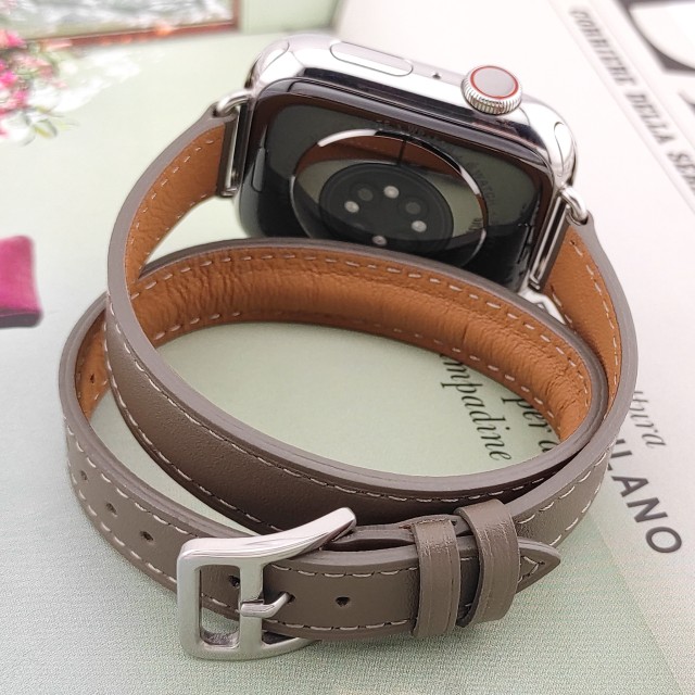 Apple Watch Thin Double Tour Band in Genuine Leather - Medea Double Tour Slim | SMANIQUE