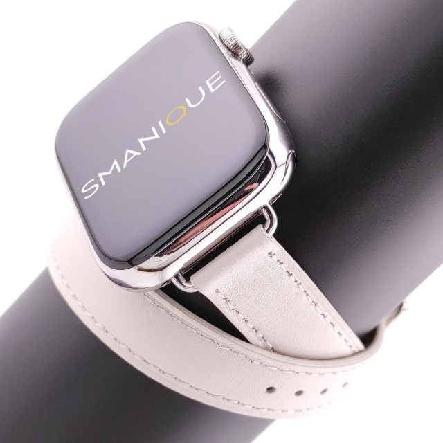 Apple Watch Thin Double Tour Band in Genuine Leather - Medea Double Tour Slim | SMANIQUE
