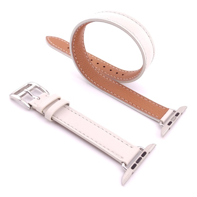 Apple Watch Thin Double Tour Band in Genuine Leather - Medea Double Tour Slim | SMANIQUE