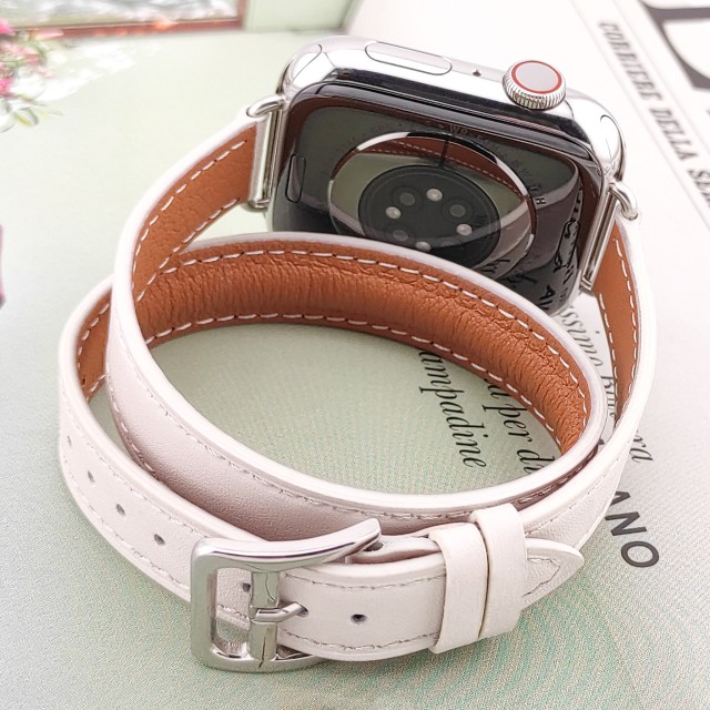 Apple Watch Thin Double Tour Band in Genuine Leather - Medea Double Tour Slim | SMANIQUE