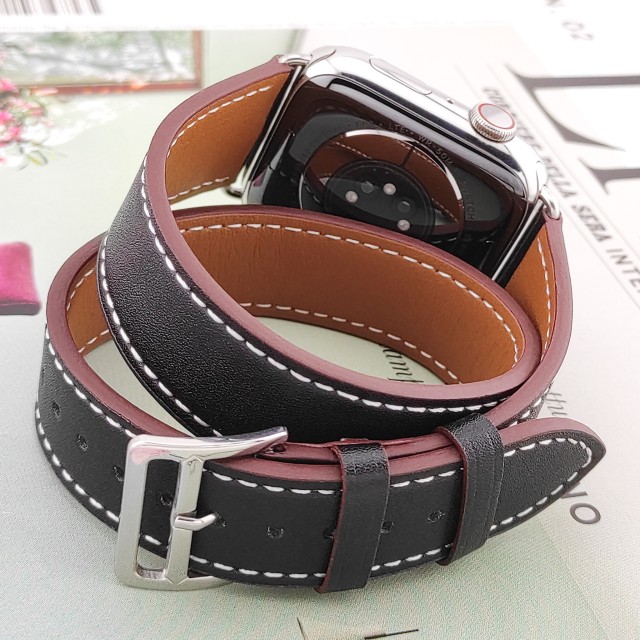 Apple Watch Double Tour Band in Genuine Leather - Medea Double Tour | SMANIQUE