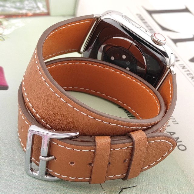 Apple Watch Double Tour Band in Genuine Leather - Medea Double Tour | SMANIQUE