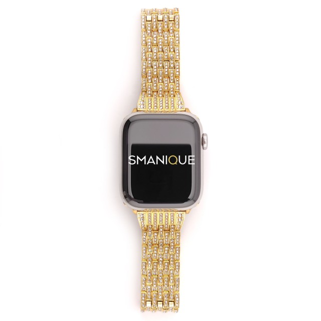 Apple Watch Luxury Stainless Steel Band with Diamonds - Afrodite | SMANIQUE