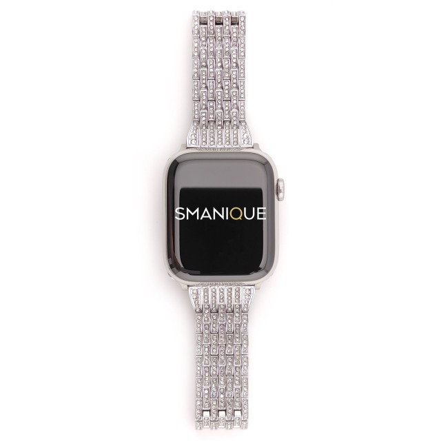 Apple Watch Luxury Stainless Steel Band with Diamonds - Afrodite | SMANIQUE