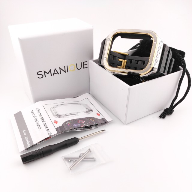 Apple Watch Rugged Steel and Silicone Casing Band + Cover Kit - Honos | SMANIQUE