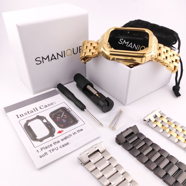 Apple Watch Luxury Rugged Stainless Steel Casing + Band Kit - Devel | SMANIQUE