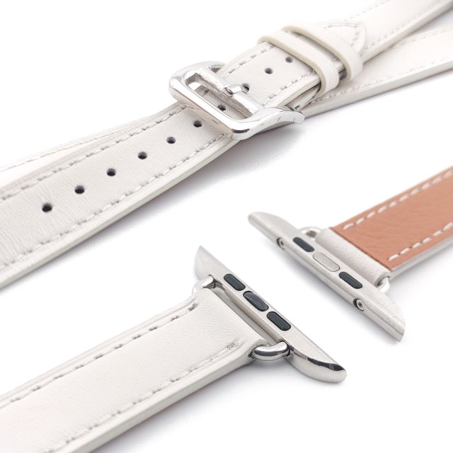 Apple Watch Thin Double Tour Band in Genuine Leather - Medea Double Tour Slim | SMANIQUE